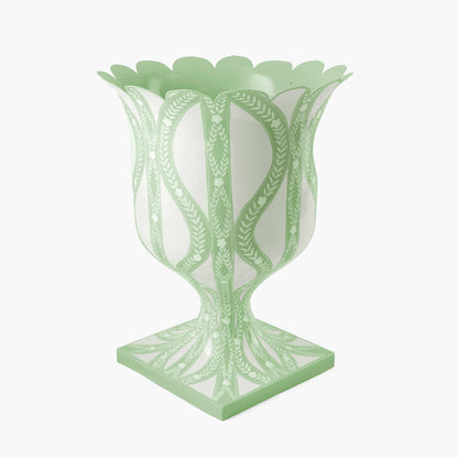 Green Floral Ikat Urn