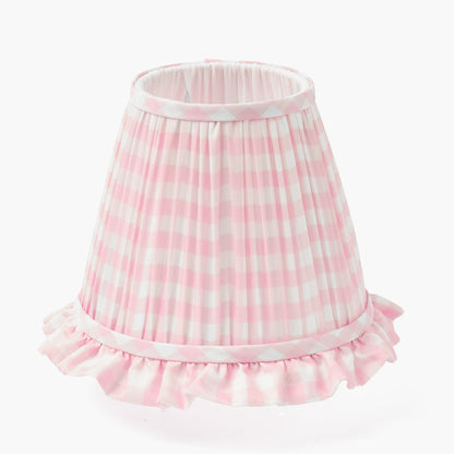 Marilyn Bow Rechargeable Lamp with Pink Gingham Ruffle Shade (18cm)
