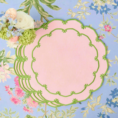 Pink & Green Amanda Placemats & Napkins (Set of 4)