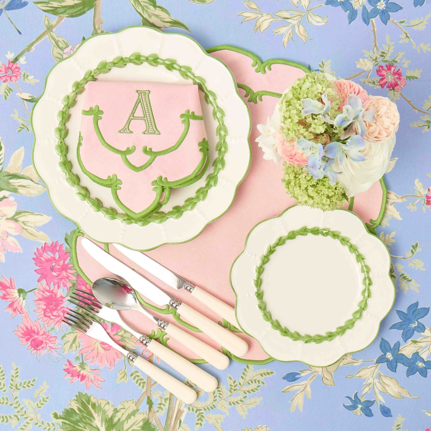 Green Laurel Starter Plates (Set of 4)