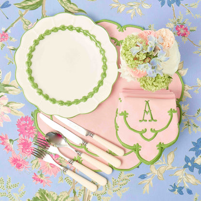 Pink & Green Amanda Placemats & Napkins (Set of 4)