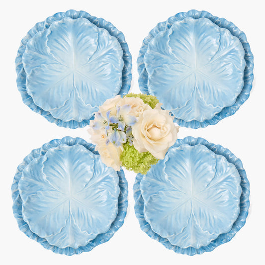 Serena Cabbage Dinner & Starter Plates (Set of 8)