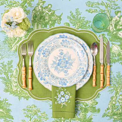 Ottilie Blue Toile Tablecloth