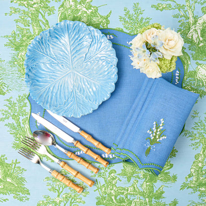 Ottilie Blue Toile Tablecloth