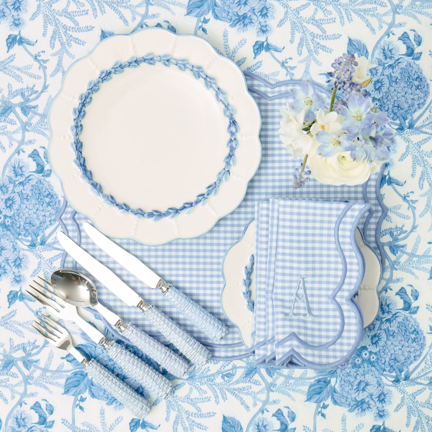 Blue Rattan Cutlery (5 Piece)