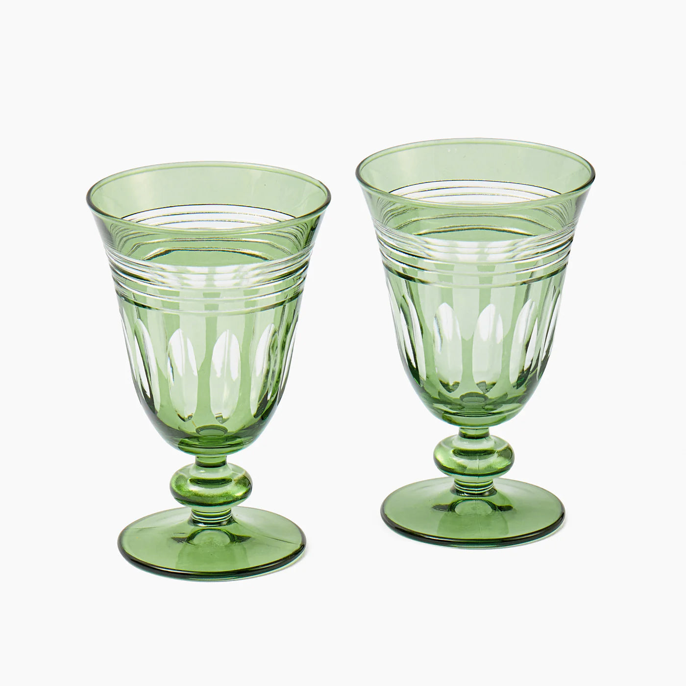 Green Sylvie Engraved Wine Glass (Set of 4)