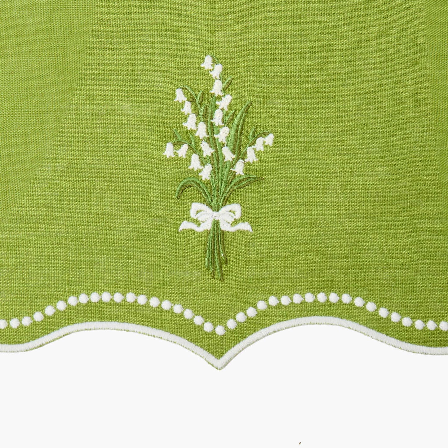 Green Lily of the Valley Eloise Linen Napkins (Set of 4)