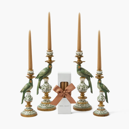 Olive Green Parrot Candle Set (Sand)