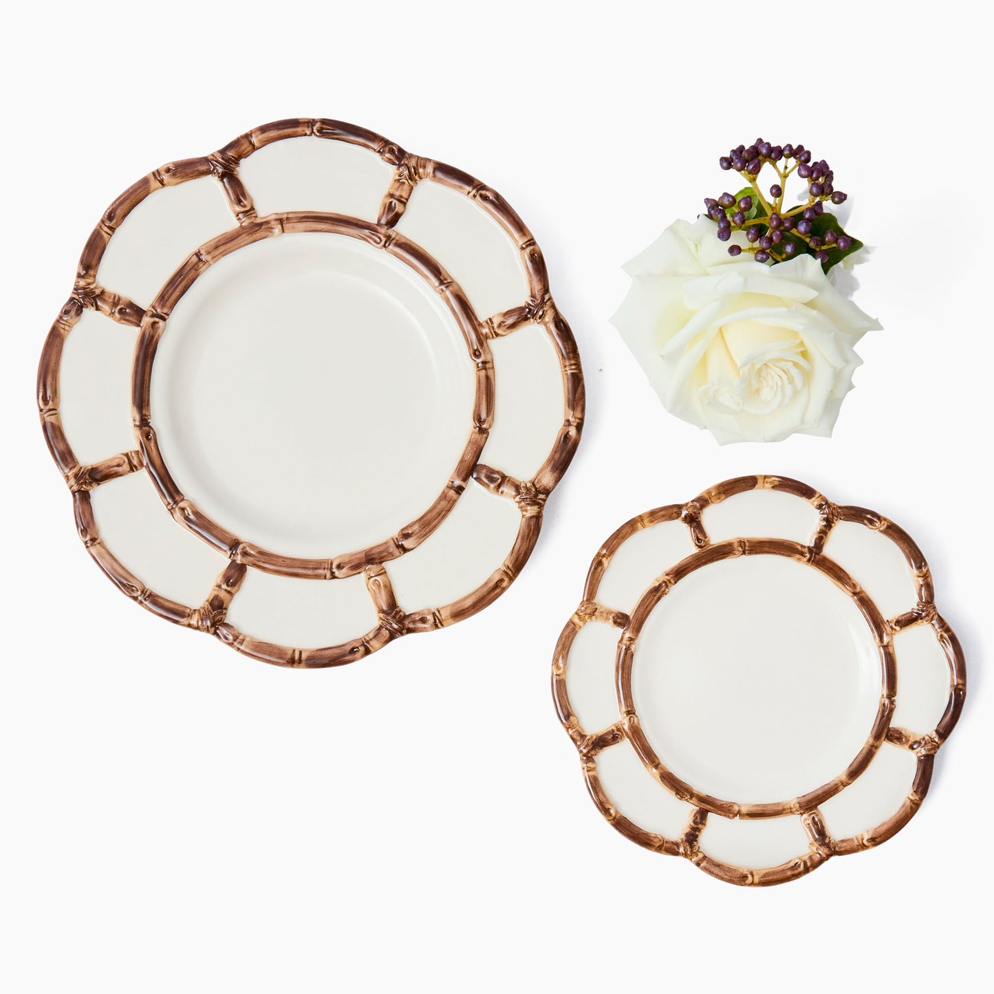 Petal Burnt Bamboo Starter Plate
