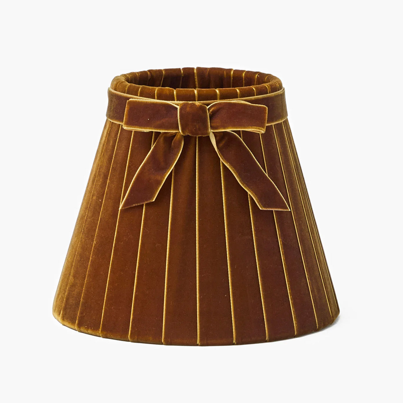 Burnt Bamboo Rechargeable Lamp with Chocolate Velvet Bow Shade (18cm)