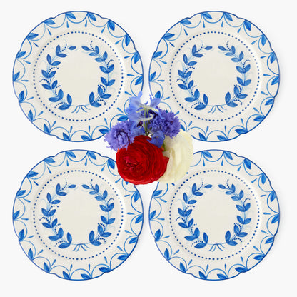 Elizabeth Blue Garland Dinner Plates (Set of 4)