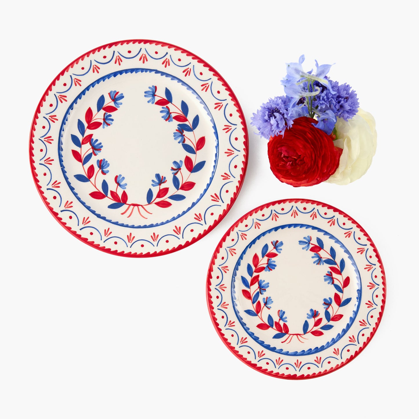 Blue & Red Josephine Starter Plate