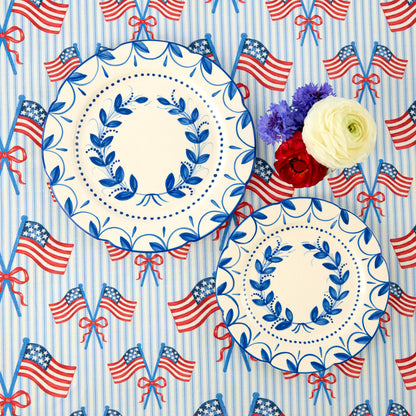 Elizabeth Blue Garland Dinner Plates (Set of 4)