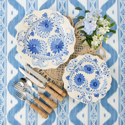 Blue Rose Bud Starter Plates (Set of 4)
