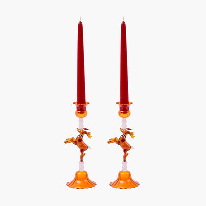 Bambi Glass Candle Holder (Pair)