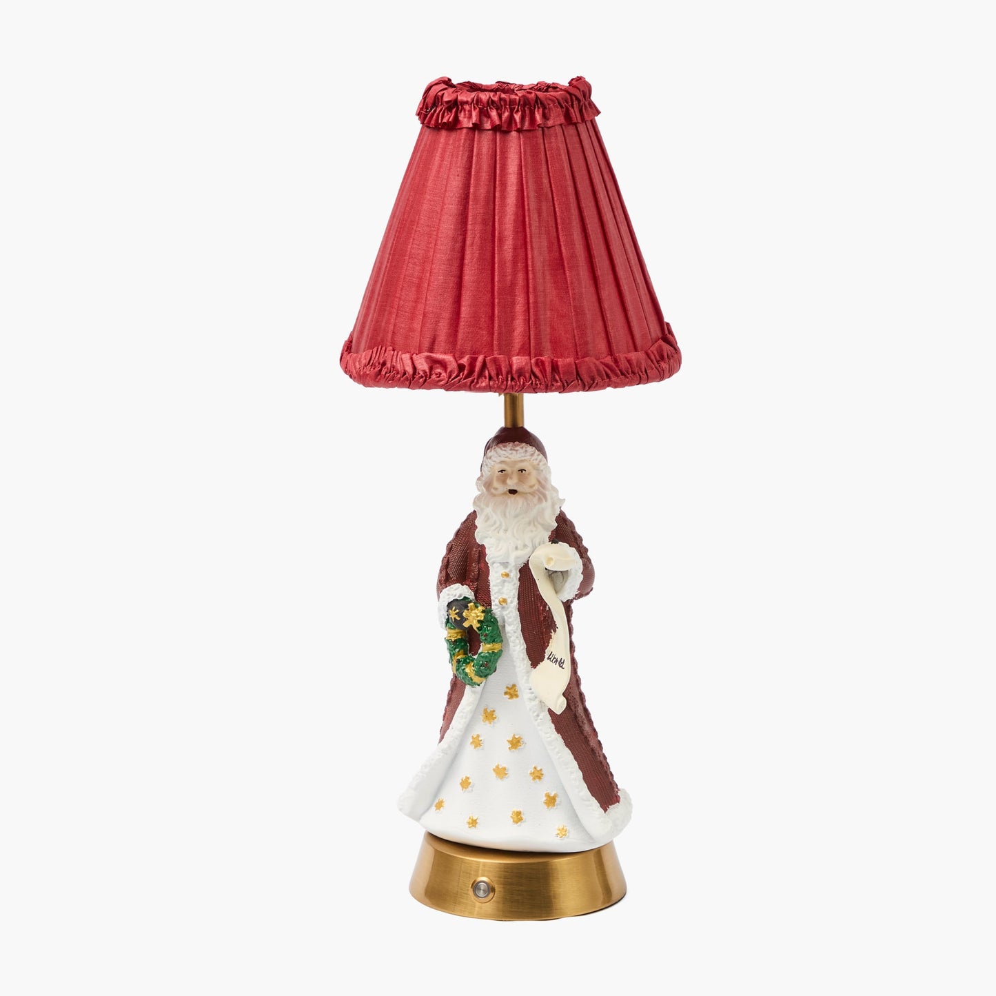 Red Frilled Silk Lampshade (18cm)
