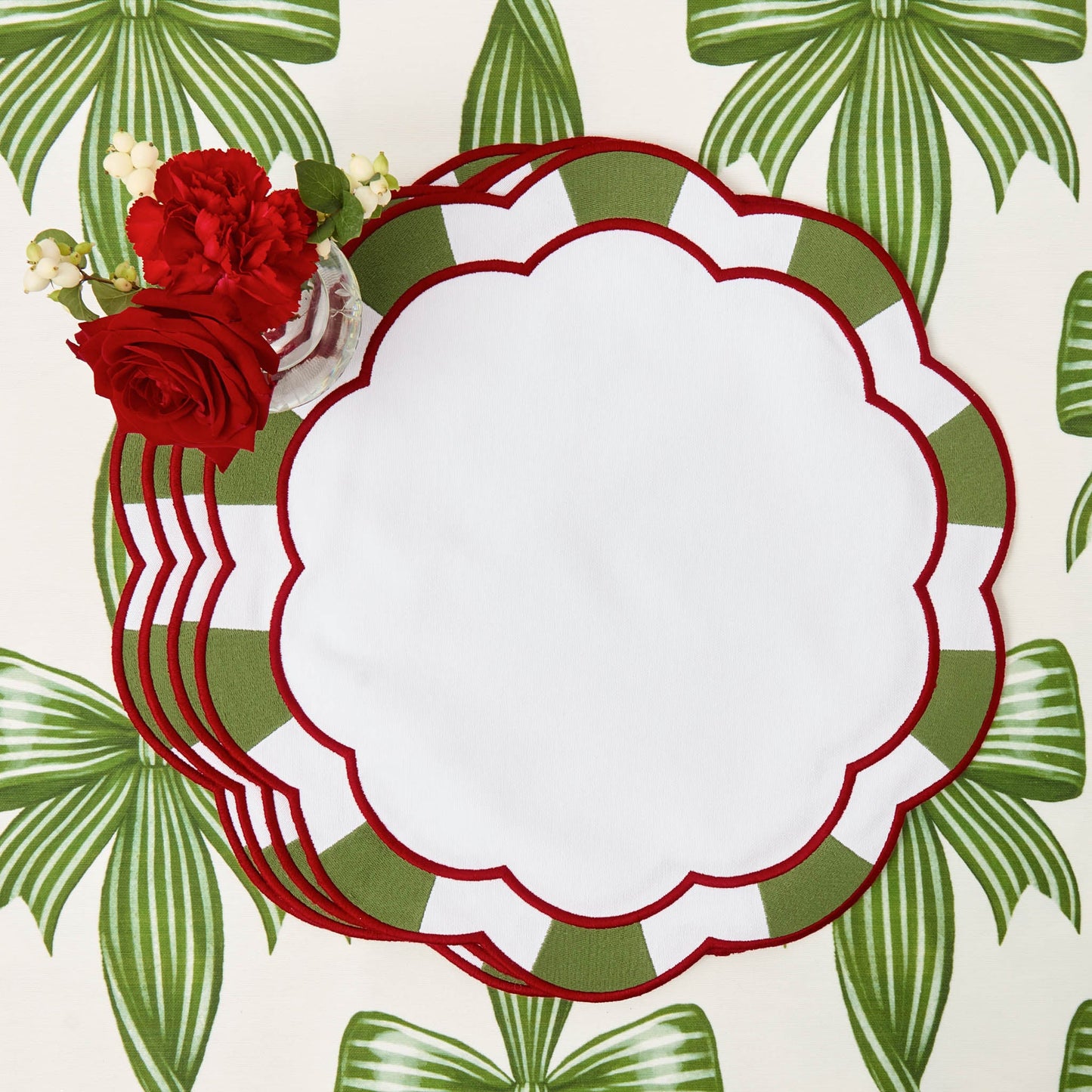 Green & Red Candycane Placemats (Set of 4)