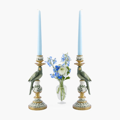 Olive Parrot Candle Set (Soft Blue)