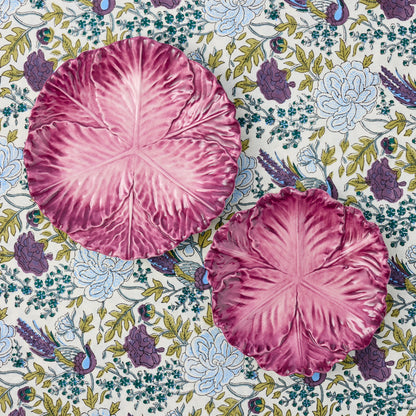 Aubergine Serena Cabbage Dinner & Starter Plates (Set of 8)