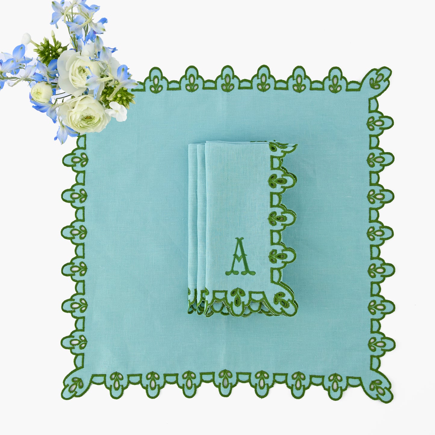 Blue & Green Sophia Napkins (Set of 4)