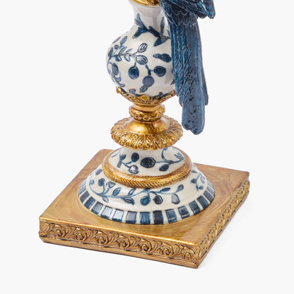 Blue Parrot Candelabra