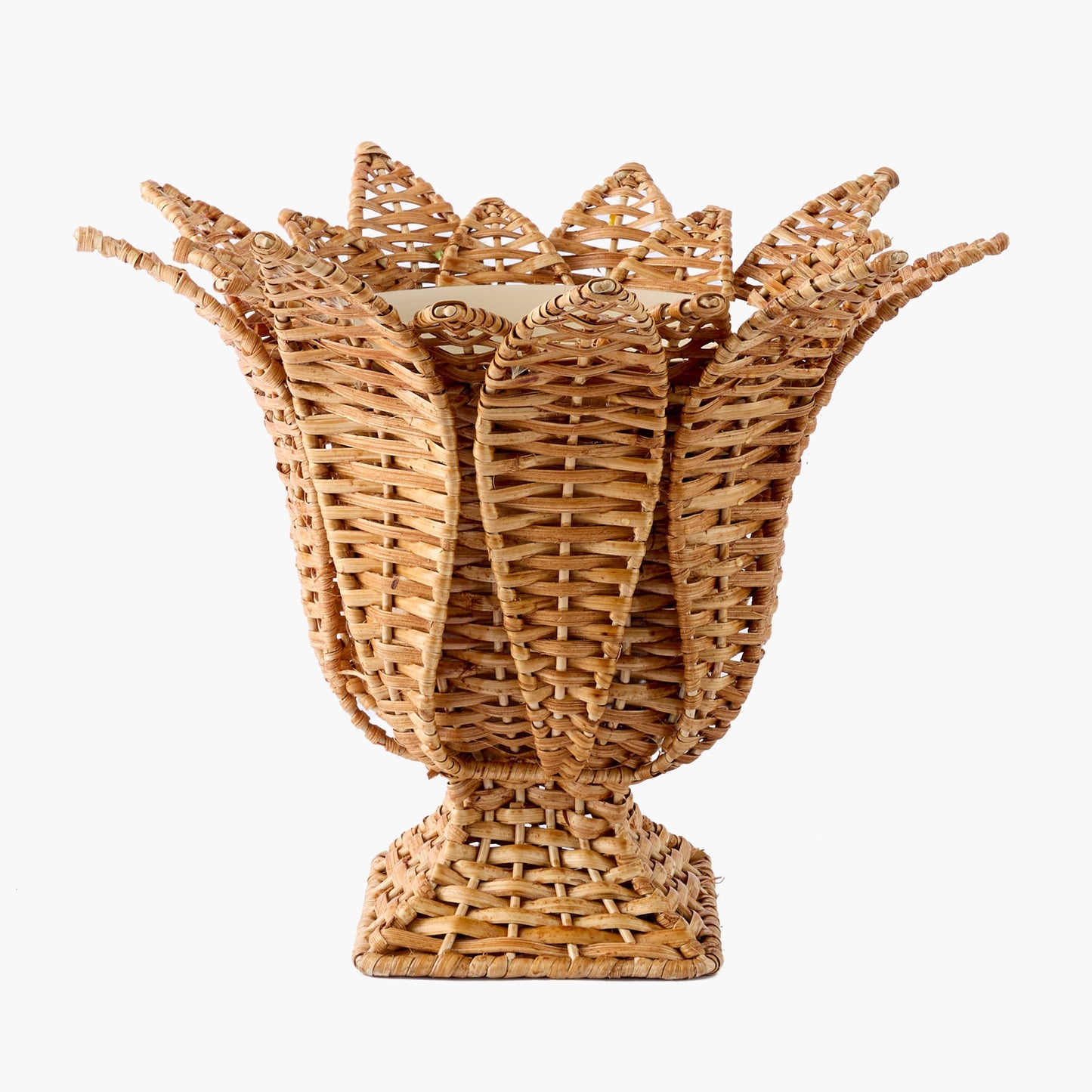 Small Palm Rattan Urn Vase