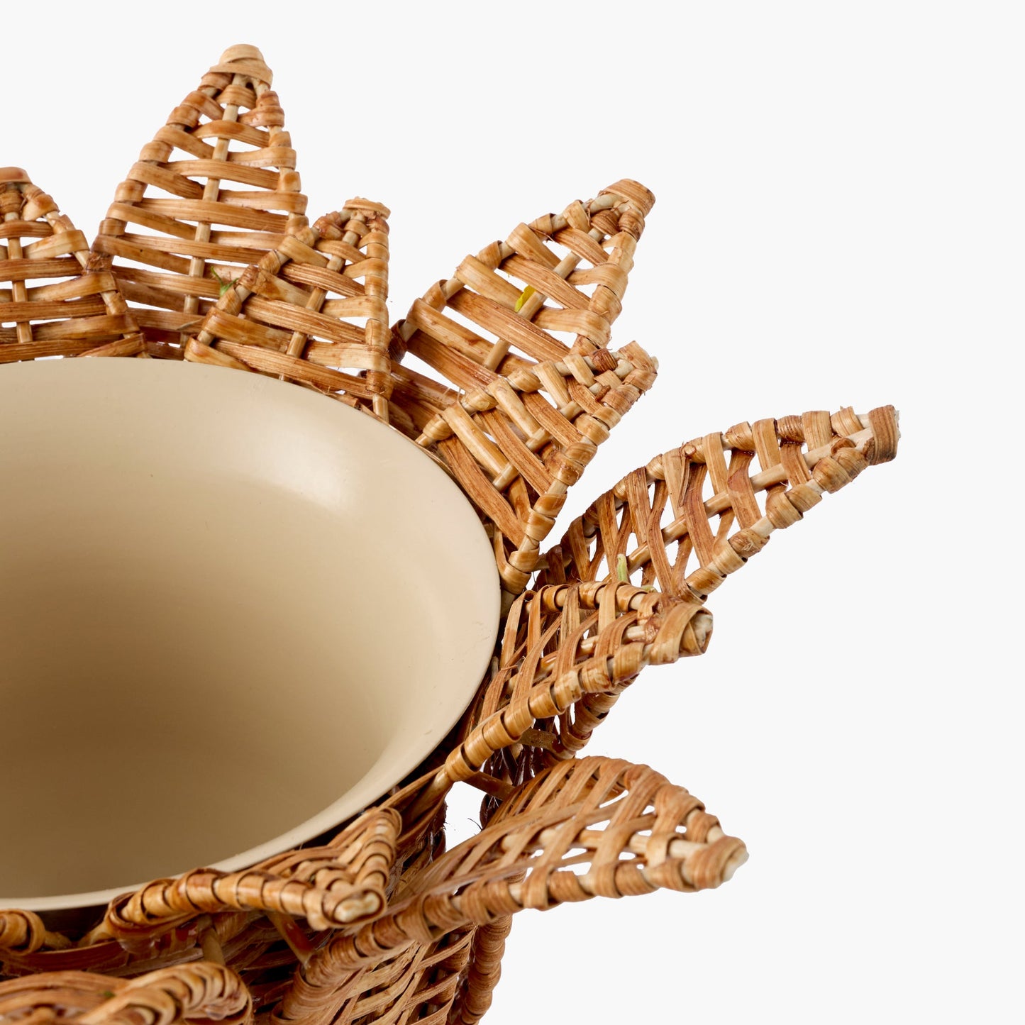 Small Palm Rattan Urn Vase