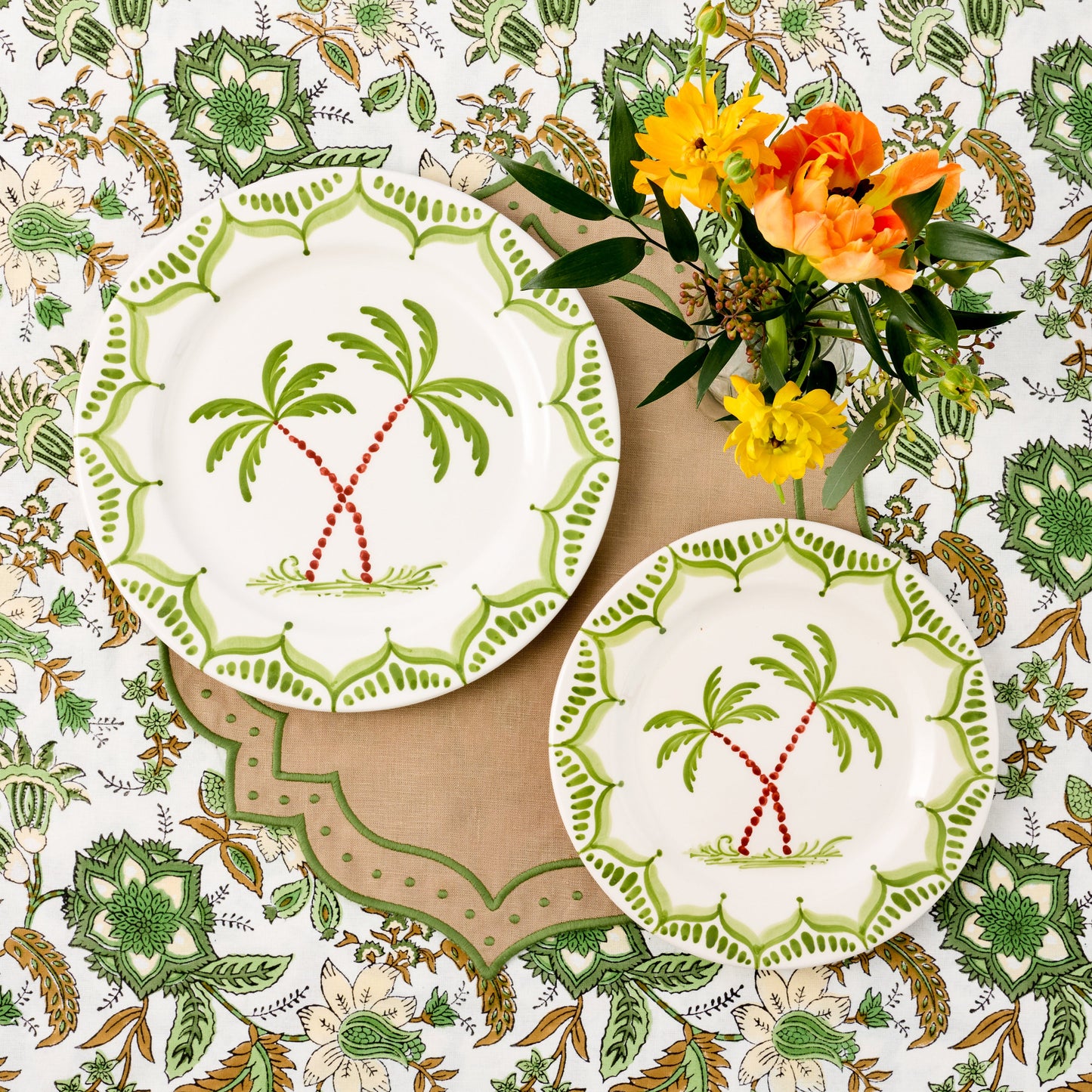 Jardin de Palmier Dinner & Starter Plates (Set of 8)