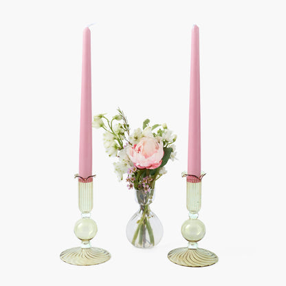 Green Small Eden Candle Holders (Pair)