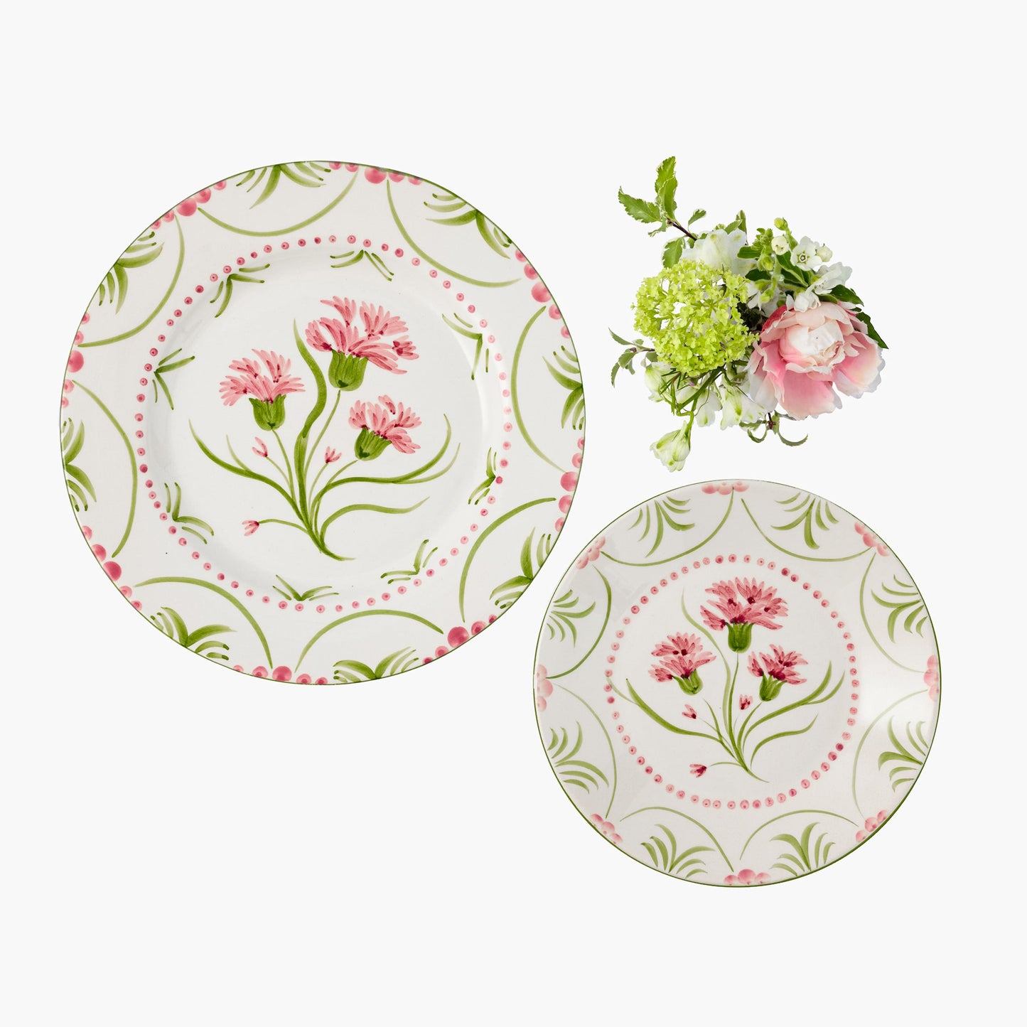 Pink & Green Santa Kristina Starter Plate