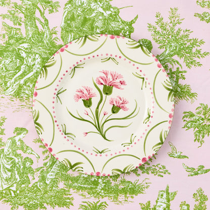 Pink & Green Santa Kristina Dinner Plates (Set of 4)
