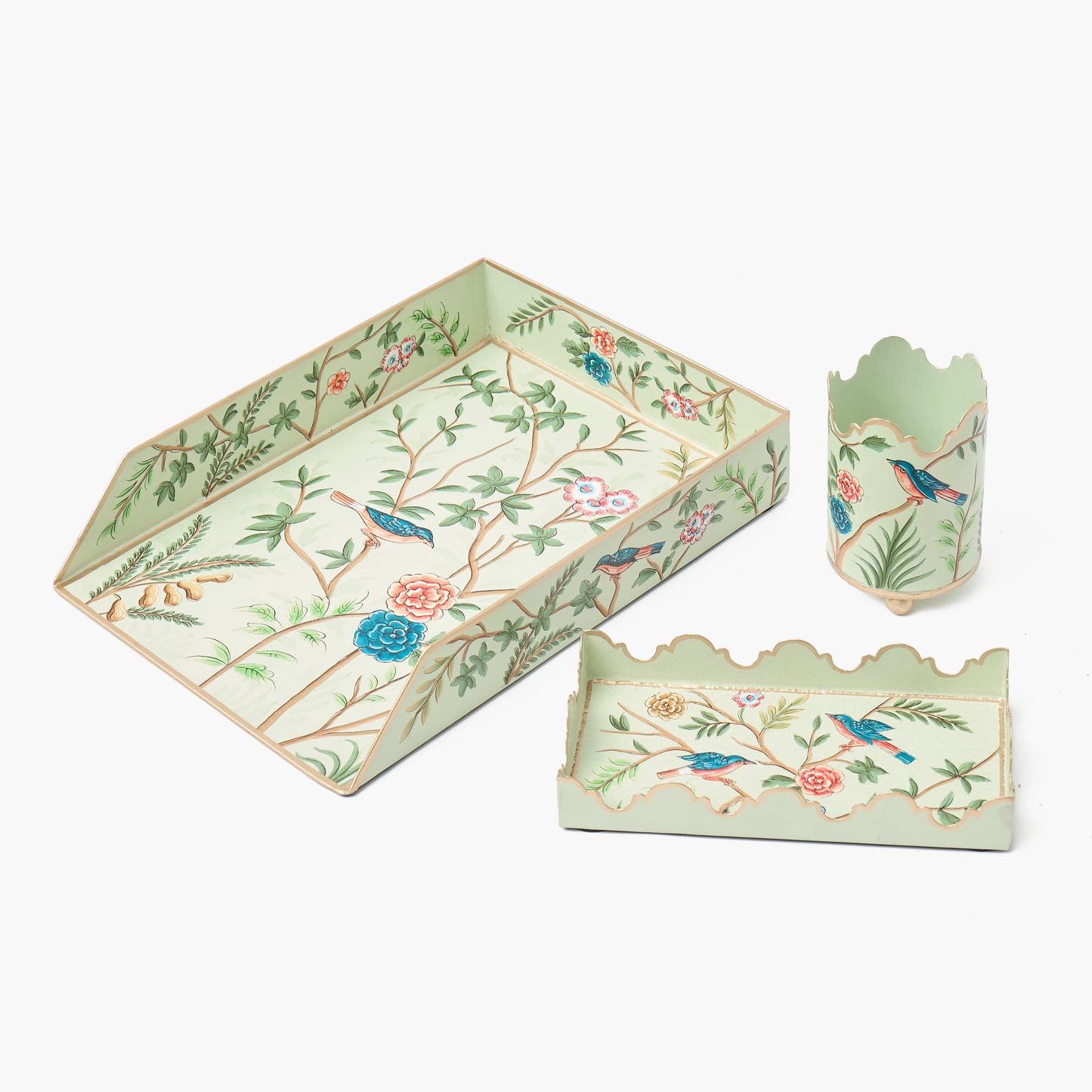 Chinoiserie Tole Pencil Pot
