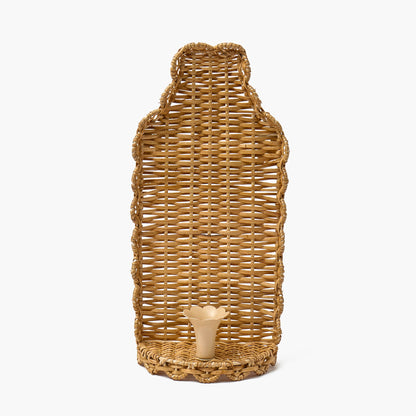 Rattan Candle Sconce