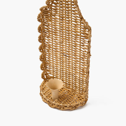 Rattan Candle Sconce