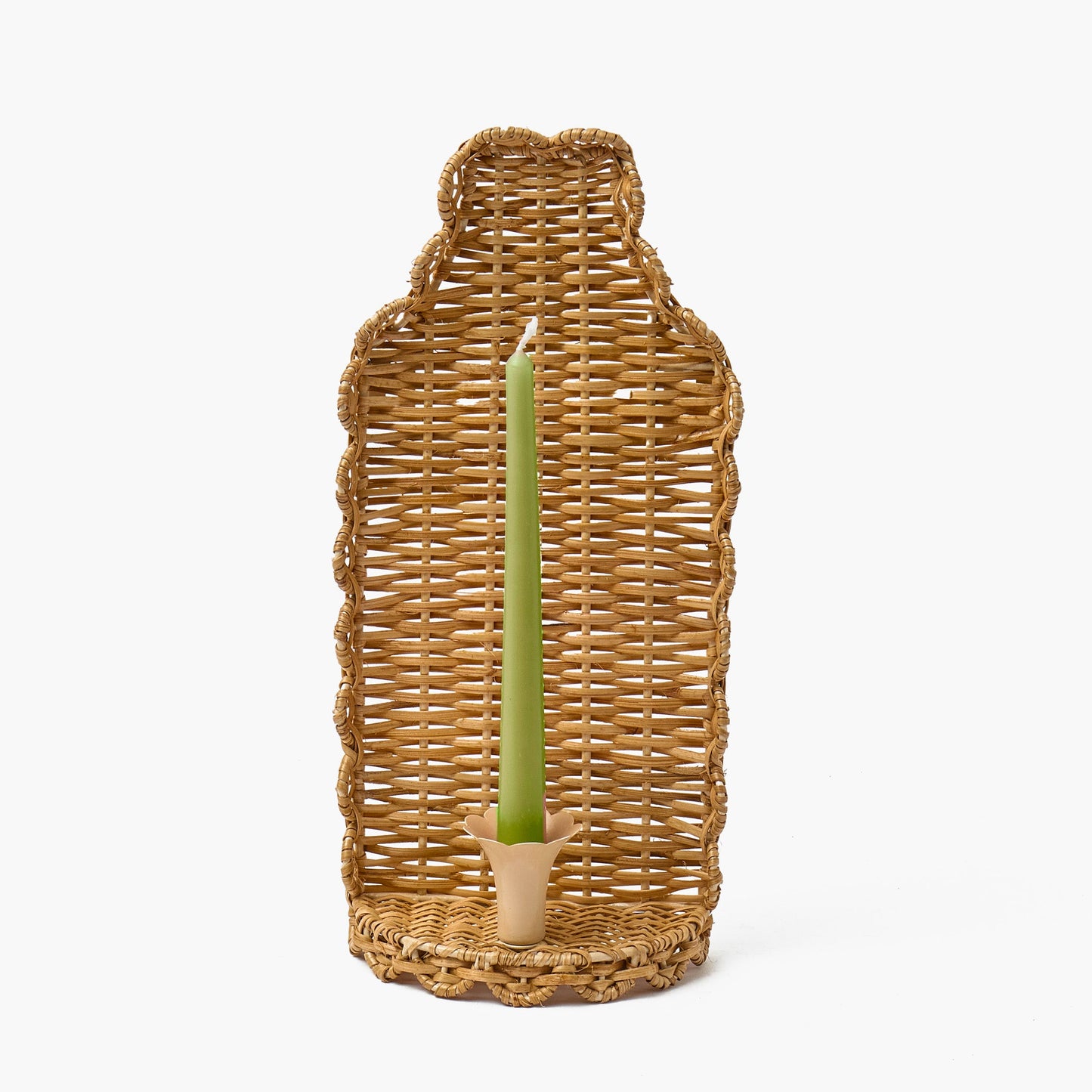Rattan Candle Sconce