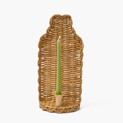 Rattan Candle Sconce