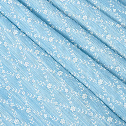 Blue Theodora Trellis Fabric