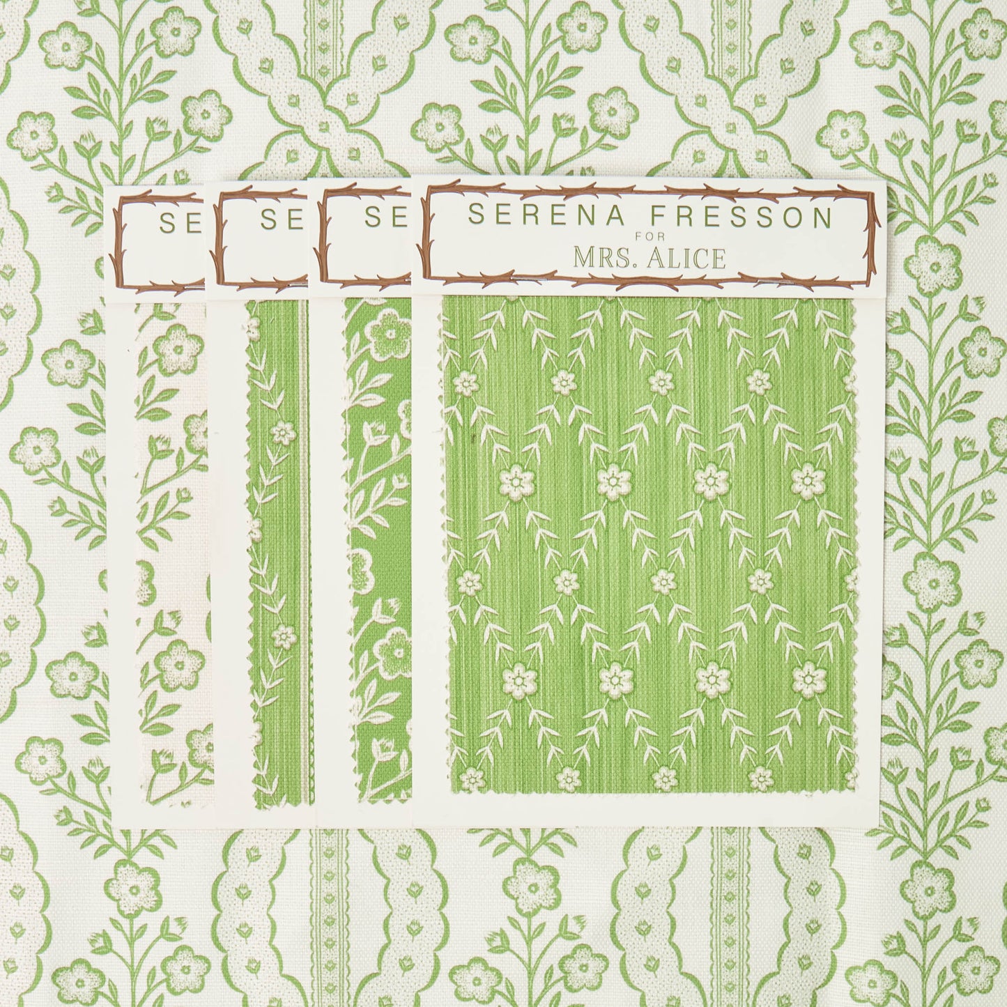 Green Theodora Trellis Fabric