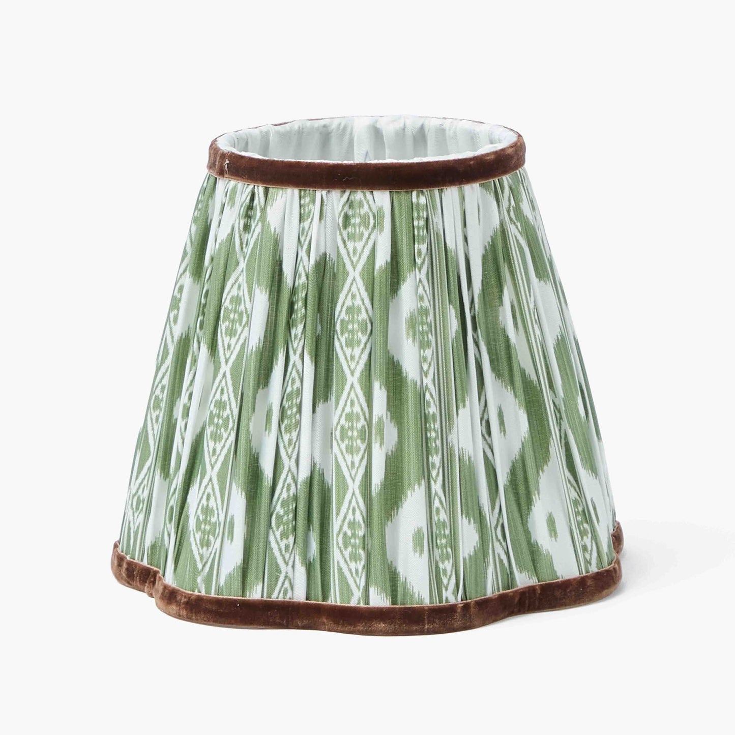 Olive & Chocolate Ikat Lampshade (18cm)