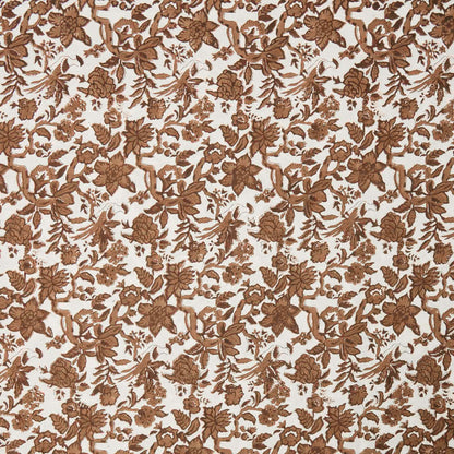 Chocolate Floral Pheasant Tablecloth
