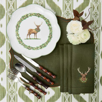 Olive Ikat Tablecloth