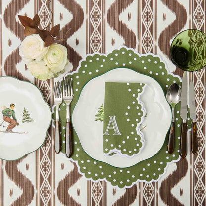 Green Esmerelda Placemats & Napkins (Set of 4)