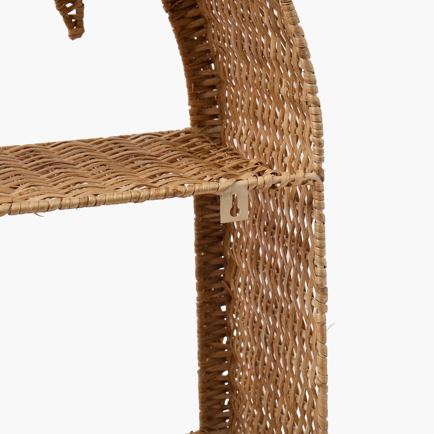 Rattan Bow Wall Mounted Shelf