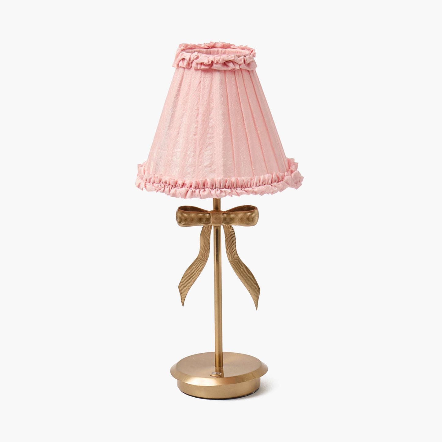 Pale Pink Frilled Silk Lampshade (18cm)