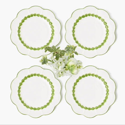 Green Laurel Starter Plates (Set of 4)